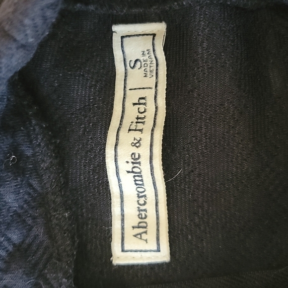 Abercrombie and Fitch | Black Quilted Mockneck Drop Waist Mini Dress Size Small - Picture 5 of 5